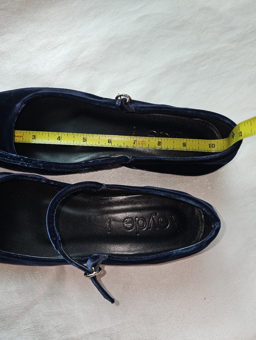 AEYDE Uma Velvet Mary Jane Ballet Flats Sz IT40/US10 - Picture 3 of 11